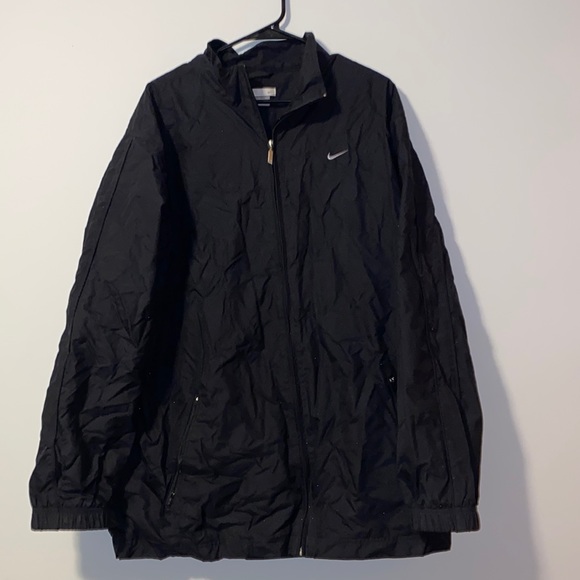XL Unisex Lined Nike collared Jacket Black - Picture 1 of 7